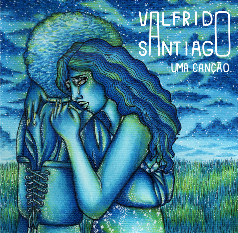 Ilustração para a capa do single "Uma Canção" de Valfrido Santiago